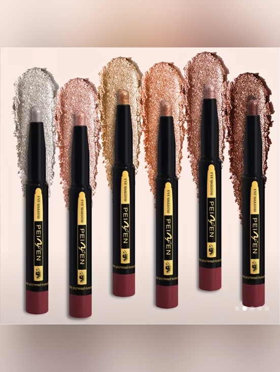 Other - Set Of 6 Highly Pigmented Eyeshadow Sticks - Neutral & Metallic Hues New Sealed